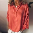 thumbnail image 2 of qolati Womens Button Down Shirts Classic Fit Striped Long Sleeve Collared Tops Dressy Casual Office Work Tunic Blouses, 2 of 7