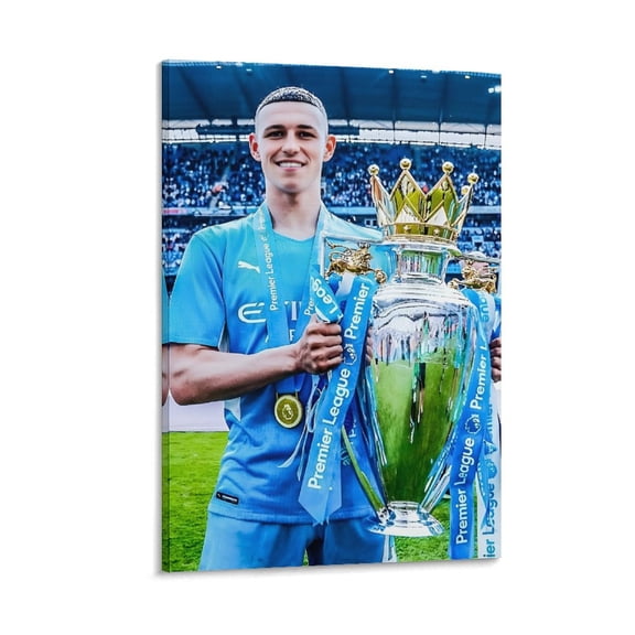 Phil Foden Art Football Poster Room Aesthetic Poster Print Art Wall Painting Canvas Posters Gifts Modern Bedroom Decor 20x30inch(50x75cm)