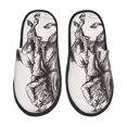 thumbnail image 1 of Fotbe Cowboy Ride A Horse Pantuflas Peludas para Mujer con Estampado, Zapatillas de Peluche, Zapatos de Invierno para Casa, Uso Interior y Exterior-Large, 1 of 8