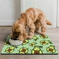 thumbnail image 2 of Eco-Friendly Avocado Print Dog Mat - Non-Slip Absorbent Pet Food Pad with Leather-Like Surface, Large Size for Messy Eaters, 2 of 7