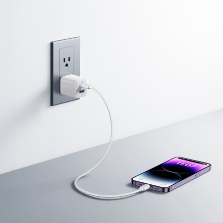 Anker 33W 2-Port Wall Charger with Foldable Plug, Compact Fast Charger, White (Cable Not Included)