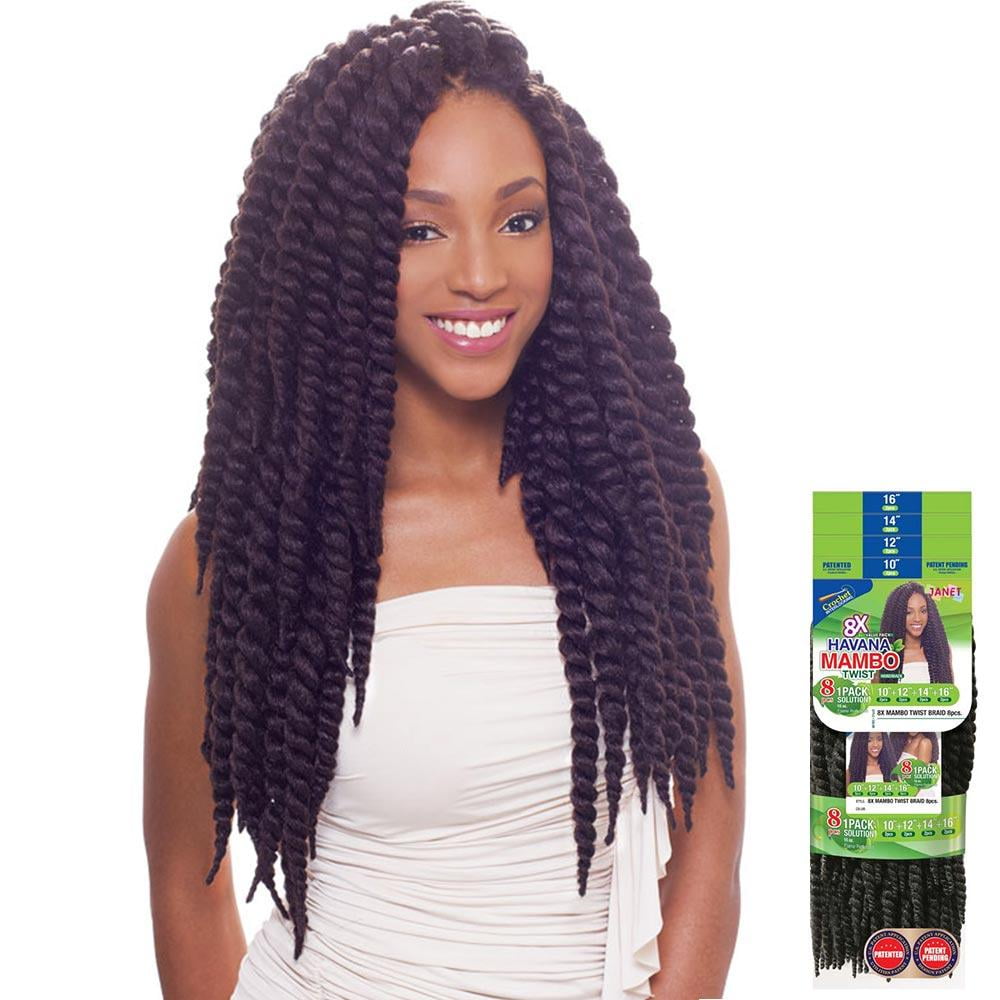 Janet 8 In 1 Pack Solution Braid Mambo Twist 8 Pcs 27 Honey