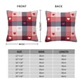 thumbnail image 2 of Yiaed Heart Plaid Print Pillow Covers Super Soft Decorative Square Throw Pillow Covers Case Cushion Covers for Sofa Couch Bedroom Car Decor（No pillow core）-16"x16", 2 of 7