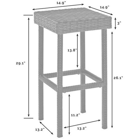 Modern Marketing Concepts Co7108 Br, Bar Height Stools Dimensions