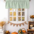 thumbnail image 2 of Sage Green Thin Lines Tie Up Valance Curtains for Windows, Kitchen Curtains Window Treatments, Modern Striped Minimalist Short Window Shades Valances for Bedroom Bathroom Cafe 42"x12", 2 of 8