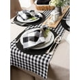 thumbnail image 2 of DII Black/White Reversible Gingham/Buffalo Check Table Runner 14x72, 14x72", 2 of 10