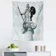thumbnail image 1 of Black Tapestry, Athena on Baroque Background Greek Woman on Classic Damask Pattern, Fabric Wall Hanging Decor for Bedroom Living Room Dorm, 5 Sizes, Pale Turquoise Black, by Ambesonne, 1 of 1