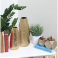 thumbnail image 4 of Urban Trends Collection 25052 Ceramic Round Vase, Dimpled Polished Chrome & Gold - Small, 4 of 6