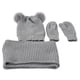 thumbnail image 2 of Gorro Para Niños, Bufanda Infantil De Material De Lana De Textura Suave Y Cómoda A Prueba De Viento Y Cálido, Para Niños Y Bebés ANGGREK Gris, 2 of 8