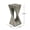 Grey, variant on Lightweight Concrete Outdoor Side Table, Twist Shape End Table with Wood Like Texture for Patio Balcony Beach Pool, Natural Color, 12.5x12.5x26.8 inches