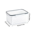 thumbnail image 2 of Fruit And Vegetable Storage Container For Refrigerator - Two - Tier Design With Draining Basket & Sealed Fresh - Keeping Container For Produce Preservation And Draining, Efficient, 2 of 2