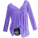 thumbnail image 3 of Qucoqpe - Camisetas tipo túnica de manga larga con cuello en V, fruncidas, lisas, de talla grande, para mujer, estilo informal, holgadas, en liquidación, 3 of 5