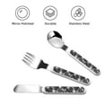 thumbnail image 3 of Kdxio Seamless Pattern With Skulls Toddler Utensils Set - Kids Silverware Set, Set Kids Utensils Set with Case for Preschooler Children, 3 of 8
