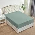 thumbnail image 6 of Mellanni Extra Deep Pocket Fitted Sheet up to 21", Microfiber, 1 Piece Twin XL, Spa Blue, 6 of 7