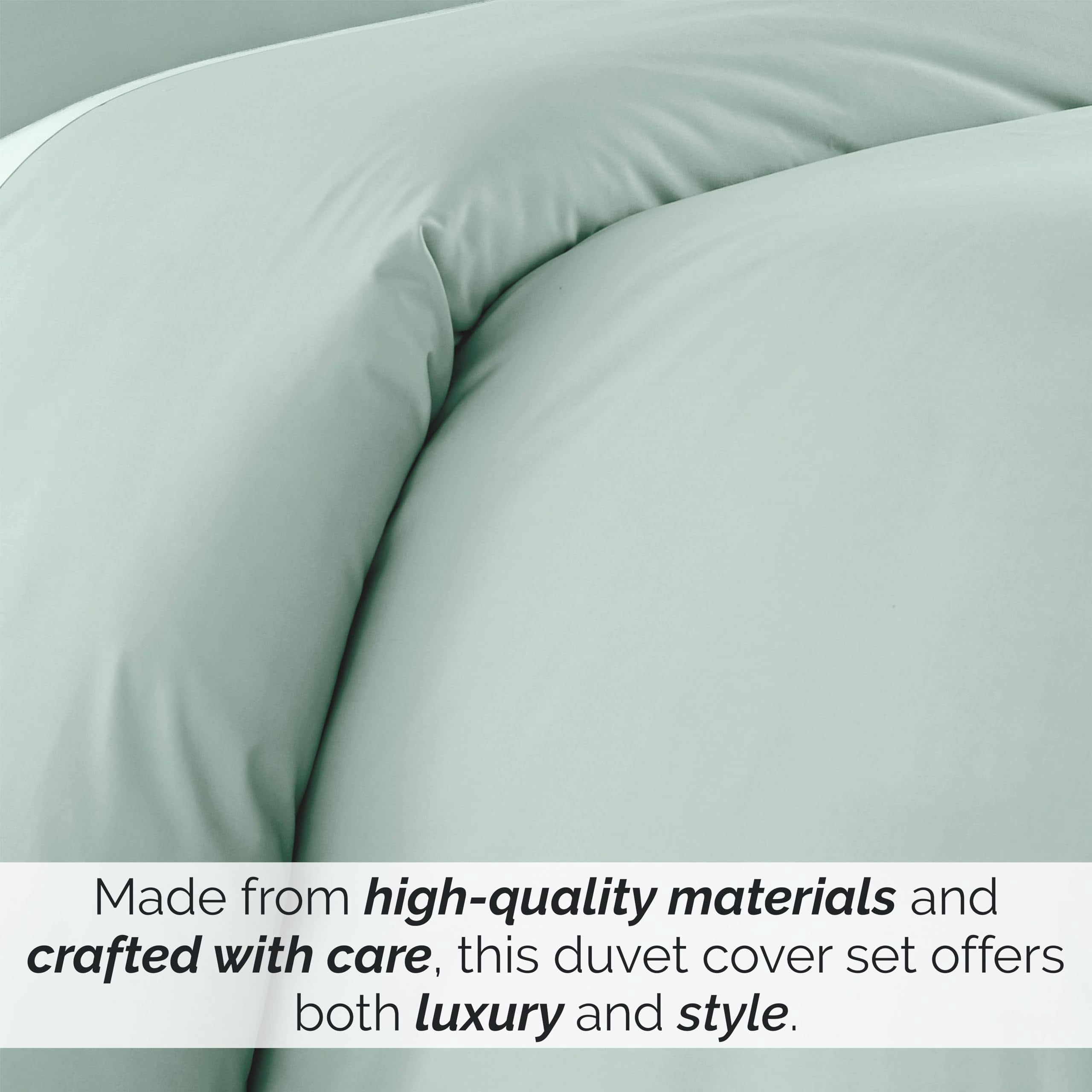 Southshore Fine Living, Inc. Premium Collection Twin Duvet Cover Bedding Set, Light Green