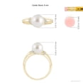 thumbnail image 5 of ANGARA South Sea Cultured Pearl Ring with Pave-Set Diamonds in 14K Yellow Gold for Women | June Birthstone, Birthday, Anniversary, Jewelry Gift for Women | Pearl Ring, 5 of 8