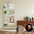 thumbnail image 5 of 71"x32" Modern Arched Foldable Window Mirror Full Length Mirror Floor Mirror,Weathered White, 5 of 7