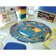 thumbnail image 2 of Joy Carpets Kid Essentials Hands Around the World 13'2" Round Area Rug in Color Multi, 2 of 3