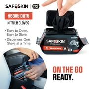 SAFESKIN Heavy Duty Black Nitrile Disposable Gloves Latex Free (40 Count), Medium Size, Powder Free, Food Safe Gloves for Cooking, Cleaning, Gardening, Mechanic, Painting, Tattooing
