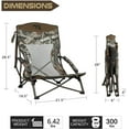 thumbnail image 2 of Low Camping Chair for Turkey Hunting Lightweight Heavy Duty with Carry Bag, 2 of 6