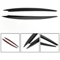 thumbnail image 3 of Front Headlight Eyelid Eyebrow Cover Trim - Black ABS Design, 3 of 10