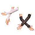 thumbnail image 1 of 2 Parques Mujeres Encaje Floral Malla Guantes Disfraz Party Inless Sunnimix Guantes largos, 1 of 8