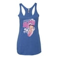thumbnail image 2 of Wild Bobby Shore Surfer Betty Boop Betty Boop Tri-Blend Racerback Tank Top, Vintage Royal, X-Large, 2 of 5