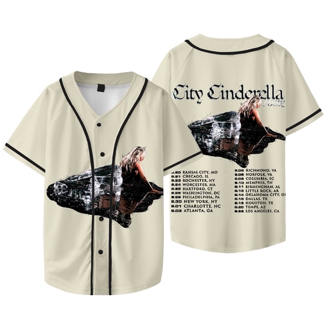 JT Rappeur 2024 Tour Merch Veste de Baseball Été Femmes Hommes Mode HipHop T-Shirts à Manches Courtes, style 4, TTTG