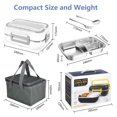 thumbnail image 4 of Electric Lunch Box Food Heater Portable Three Compartment Food Lunch Box Warmer for Car Truck Home Work Leak Proof with 1.2L Removable 304 Stainless Steel Container & Spoon (White), 4 of 14