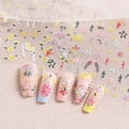 thumbnail image 4 of hojas de pegatinas para decoración de uñas con flores, decoración de uñas autoadhesiva para mujeres DIY, múltiples estilos, 10*8cm, 4 of 6