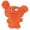 Orange, variant on FURZIES DOG TOYS Cute Colorful & Mischevious Soft Plush Squeaker Toy for Dogs (Green Furzie)