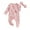 Pink, variant on Elippeo Baby Girl Footies Rompers 3 6 9 Months Flower Print Crew Neck Long Sleeve Ruffles Jumpsuits Fall Clothes Bodysuits with Headband