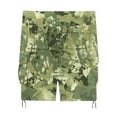 thumbnail image 4 of WTOBBY Men's Large Size Summer Casual Shorts, Loose Fit Camouflage Print, Multi-Pocket Utility Style, 5-Inch Length Without Belt, Perfect for Work and Leisure,Dark Green 2XL, 4 of 5
