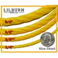 thumbnail image 3 of Twisted 3-Strand Yellow Polypropylene Utility Rope - 1/4" x 600 Feet - Lightweight & Heavy Duty for DIY Projects, Marine, Commercial Use, Barrier Rope, 3 of 6
