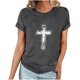thumbnail image 2 of Fiudx Ofertas de La Semana Camiseta Informal de Manga Corta con Cuello Redondo Estampada para Mujer, 2 of 4