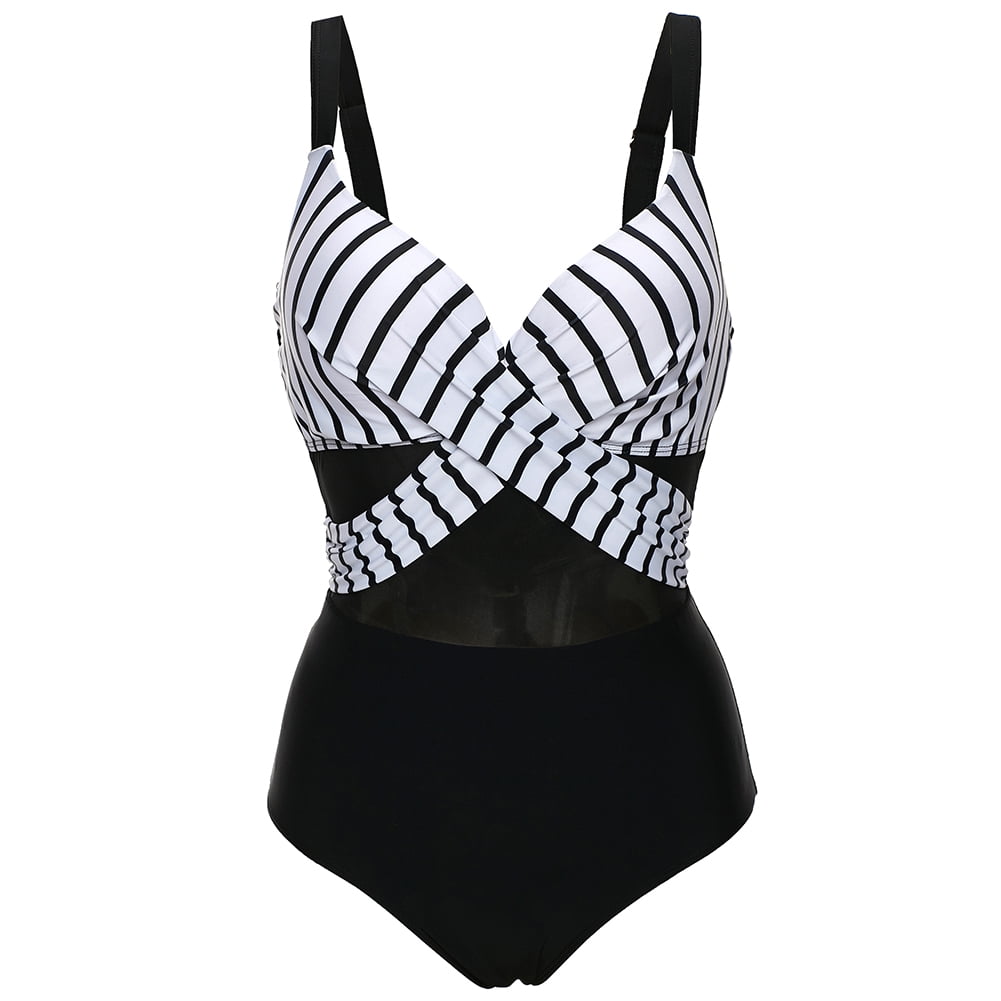 Women/'s Swim Vanilla Beach Crochet Strappy Bikini Bottom Off White Size Medium