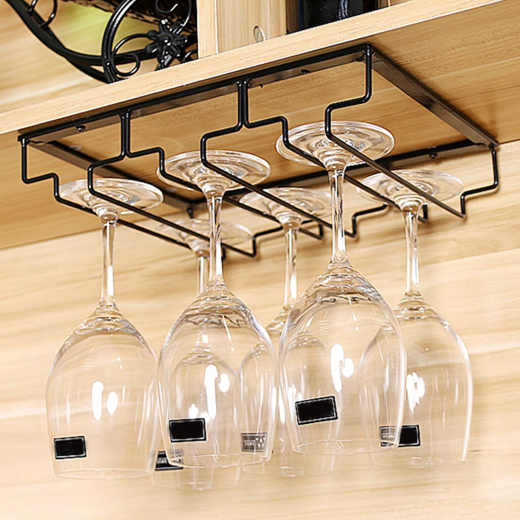 Home Hotel Wine Glass Rack Replacement Rack Simple Design Goblet Iron Stand Cup Stemware Removable Hanging Holder Accessories 3 Slots Walmart