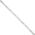 thumbnail image 2 of Sterling Silver 5.5mm Lightweight Flat Figaro Chain (8 X 5.5) Made In Italy qmb150-8, 2 of 5