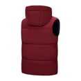 thumbnail image 4 of Xzbqbs Men's Hooded Puffer Jacket Sleeveless Zip Up Padded Vest Jackets Coat Quilted Gilet Winter Warm Thickened Down Jacket, 4 of 7