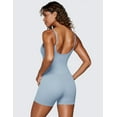 thumbnail image 2 of Coco&Chic Womens Butterluxe Athletic Adjustable Strap Rompers Workout One Piece Sleeveless Jumpsuits Padded Bodysuit Shorts, 2 of 10