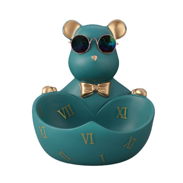 MesaSe Modern Multifunction Desktop Storage Violent Bear Model Porch Key Resin Perfect Gift Home Decoration Table Decor