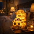 thumbnail image 4 of Cow Resin Lamp Night Light, USB-Powered Luminous Home Decor for Bedroom Living Room Office, Soft Warm LED Light Decorative Accent for Gift and Holiday Ambient Lighting, 4 of 6
