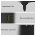 thumbnail image 4 of Aukfa 47" Freestanding Kitchen Pantry Storage Cabinet with 4 Adjustable Shelves, Metal Food Pantry Cupboard for Kitchen/Garage/Office, Black, 4 of 7