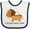 White and Navy, variant on Inktastic Dachshund Hot Dog Funny Boys or Girls Baby Bib