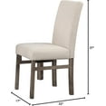 thumbnail image 5 of Xukmct 2 Pack Side Chair with Wood Frame, Linen Upholstered Dining Chair for Home, Kitchen, Dining Room, Beige(Only 2 Pack Chairs), 5 of 5