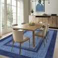 thumbnail image 2 of Nanan 8'x10' Braided Print Area Rug Non Slip Farmhouse Carpet, Washable Rug Non Shedding Stain Resistant Indoor Mats for Living Room Bedroom Nursery Office, Navy Blue, 2 of 8