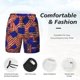 thumbnail image 3 of Balery Vintage USA Flag Bañador para hombre, shorts de playa de secado rápido con entrepierna y forro de compresión-Large, 3 of 6