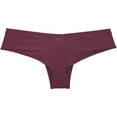 thumbnail image 2 of Botmois Men Stripe Thin Ice Silk Bikini Briefs Panties Enhance Pouch Underwear Underpants Wine Red M, 2 of 3