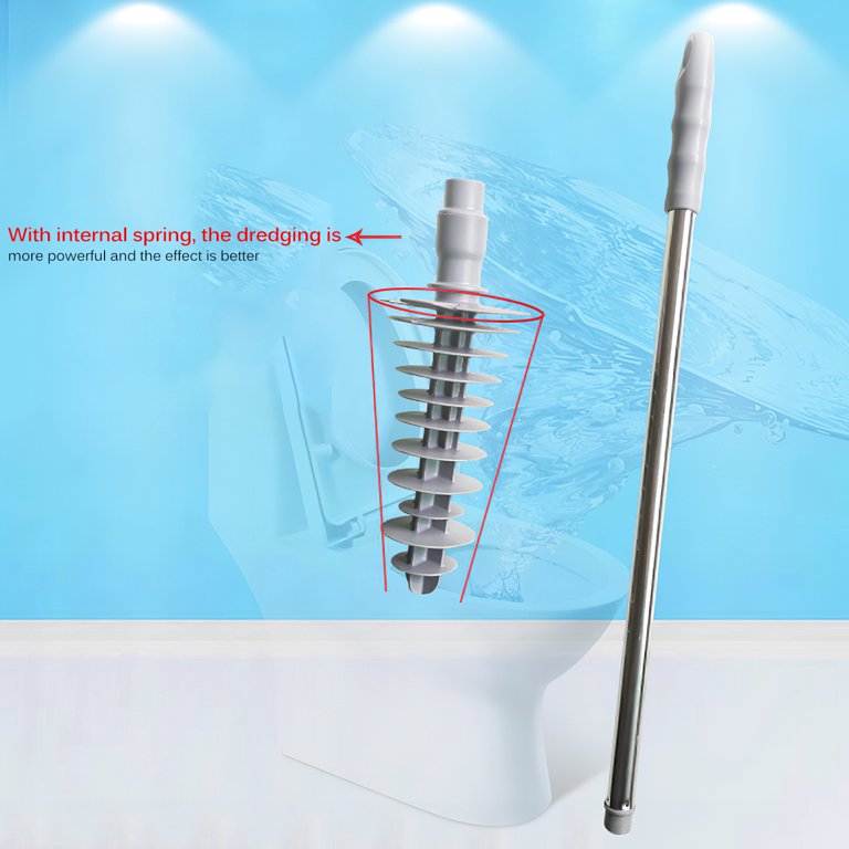 Toilet Plunger Drain Clog Remover, Unclogging Bathroom Toilet Pipes, Dredge  The Plumbing Toilet - Temu