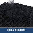 thumbnail image 2 of Smiry Chenille Bathroom Rugs 24x16, Rubber Backing Washable Bath Mats for Bathroom Floor, Black, 2 of 9